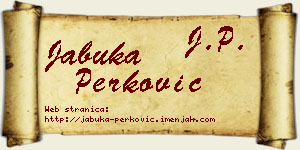 Jabuka Perković vizit kartica